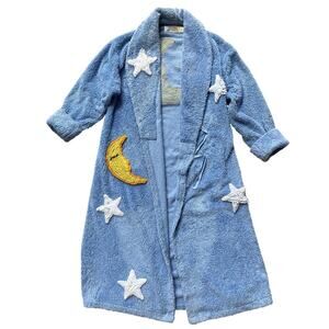 Canyon Group Moon & Stars Robe | Chenille Vintage 90s USA, S, Rare Design